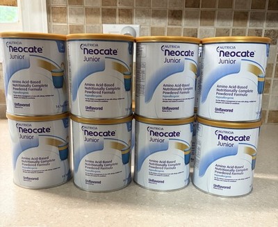 8 Cans Neocate Junior Unflavored, 14.1oz, Exp. 7-8/26/2026