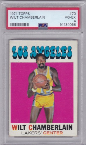 1971 TOPPS BASKETBALL WILT CHAMBERLAIN #70 LAKERS PSA 4 *500