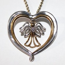 Sterling Silver Grand Daughter Angel Heart Necklace