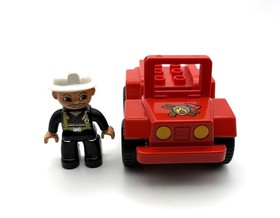 LEGO Duplo Fire Chief Set 6169, Ages 2-5, Incomplete Car & Figure