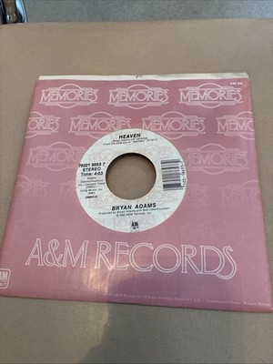 Bryan Adams - Heaven/ Summer Of 69 - Vinyl 45 Record (Two Hits On One Record)