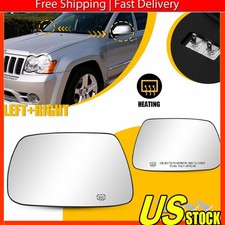 Driver & Passenger Side Mirror Glass With Heated For Jeep Grand Cherokee 05-10 B