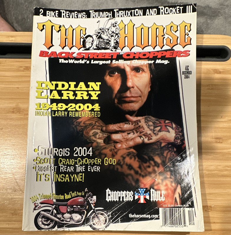 The Horse Back Street Choppers Magazine Issue 46 June 2004 Indian Larry Cover
