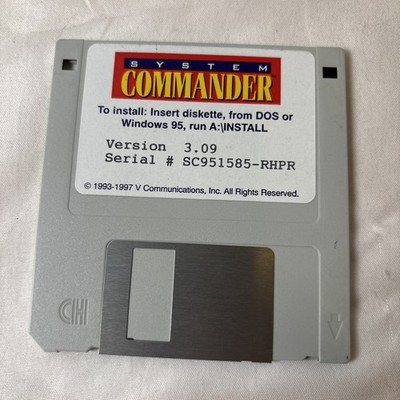 Deluxe System Commander Software PC Windows 98 NT Dos Linux OS/2 Floppy Disk