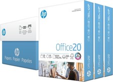 HP Printer Paper 8.5 x 11 Paper Office 20 lb 3 Ream Case 1500 Sheets 92 Bright