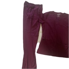 CHEROKEE AUTHENTIC WORKWEAR Scrub Set Size XS Eggplant