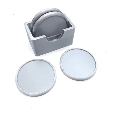 Stylish Coaster Set of 4 Highest Quality Silver Decor Luxury 3D Printed PLA Silk