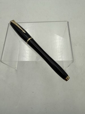Vntg Parker Urban London Cab Black Fountain Pen Black Lacquered Excellent Cond.