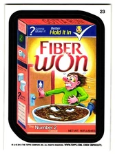 Fiber One Cereal Parody Sticker 2013 Wacky Packages