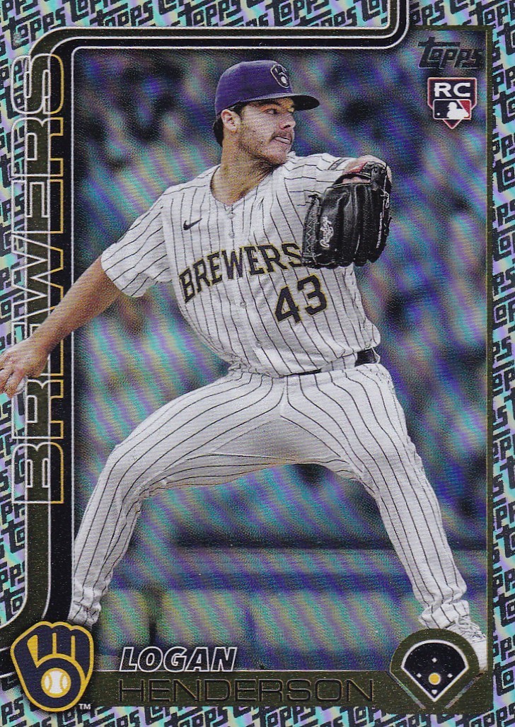 LOGAN HENDERSON TOPPS UPDATE ROOKIE FANATICS LOGO FOIL RC BREWERS #US-137 2025