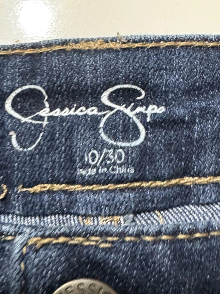 Pantalones Cortos de Jean Jessica Simpson Azul Denim Talla 10/30 Foto 3 de 4