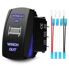 7-Pin Winch Rocker Switch Replacement for Polaris UTV ATV RZR 800 900 XP blue