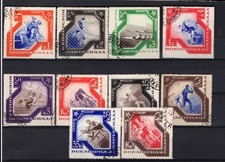 RUSSIE YR 1935, SC 559-68, MI 513-22, UTILISÉ, JEUX SPARTACISTES À MOSCOU