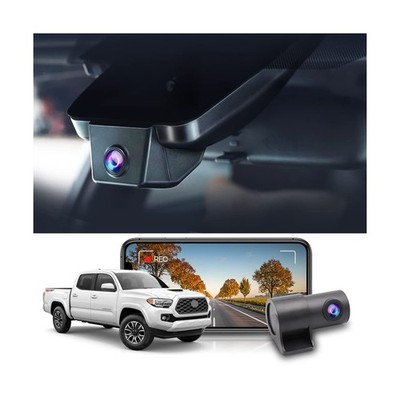 Fitcamx Front 4K and Rear 1080P Dash Cam Adapts for Toyota Tacoma 2018 2019 2...