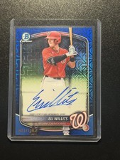 2025 Bowman Draft Mega Box Eli Willits Auto Mojo Blue /150 Nationals #BMA-EW