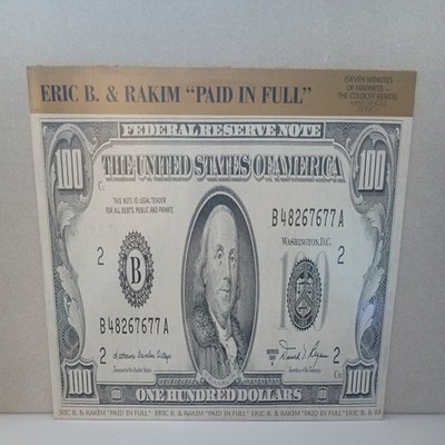 Eric B. & Rakim Paid In Full (Mini Madness - The Coldcut Remix)  LP
