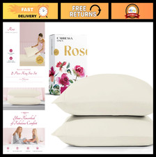 Luxury King Size Pillow Cases Set of 2 - 1200 Thread Count Egyptian Cotton, Soft