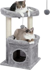 Cat Tree Tower for Indoor Cats with Private Cozy Condo Natural Sisal Scratching