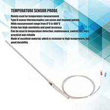 K Type Thermocouple 200mm Probe Fast Sense Response Speed Wide Measurement Range