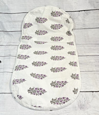 Pottery Barn Kids Medallion Purple Floral Bassinet Pad Cover Organic Cotton