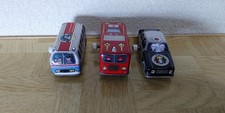Vintage Japanese Tin Toy Car Kanto Toys 3 Types Wind Up Showa Era