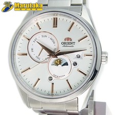 Orient ORIENT Automatic Watch Sun and Moon F6B2 Mechanical Men s White Silver Us