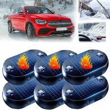 6Pcs Electromagnetic Car Snow Removal Device, Solar Antifreeze Electromagnetic C