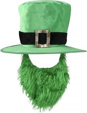 St. Patrick's Day Top Hat and Beard One Size Fits Most