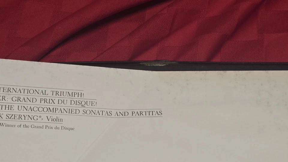 Henryk Szeryng Bach Sonatas & Partitas 3xLP Odyssey Mono VG++ Grand Prix du Disq Foto 3 de 4