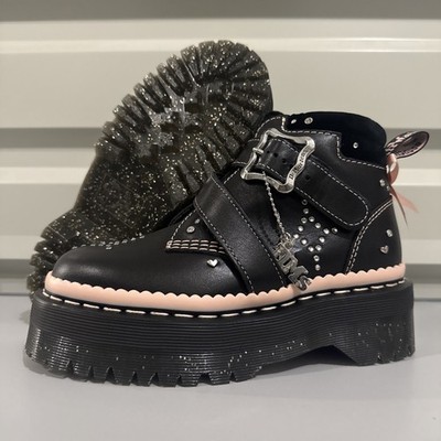 Dr. Martens Caitie Leather Buckle Platform Limited Edition Boots