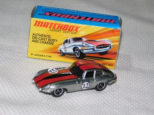 MATCHBOX LESNEY EDITION '61 JAGUAR E-TYPE PREMIERE METAL BODY & BASE