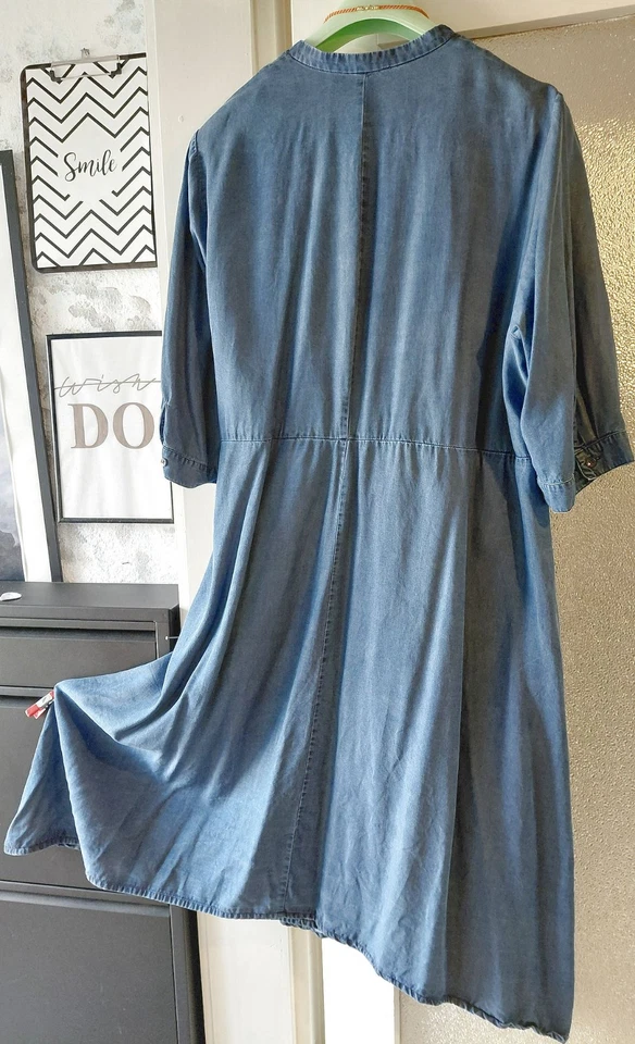 Ulla Popken PURE Wickel Jeans Kleid 50  52  SommerLeicht & Luftig - Bild 3 von 3