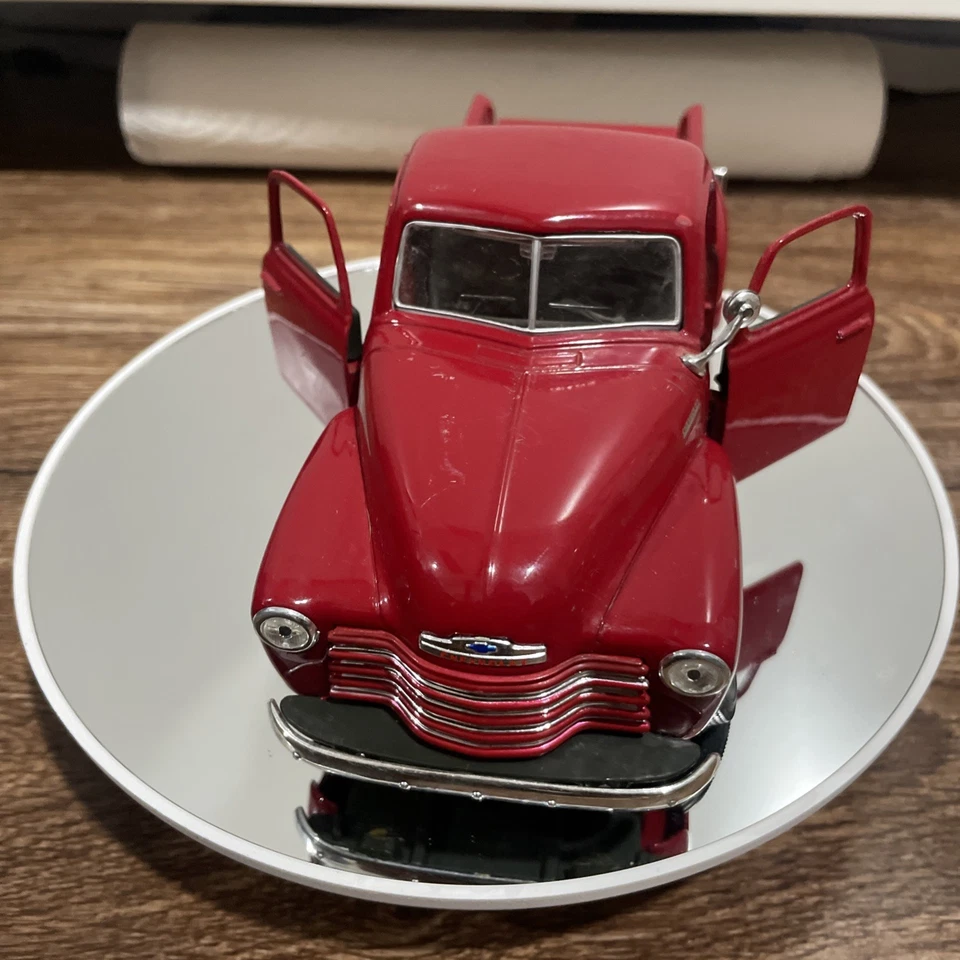 Chevrolet 3100 1950 camioneta diecast vehículo escala 1:25, rojo Foto 3 de 4