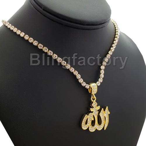 Gold plated Alloy Icy Muslim Allah 