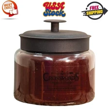 Crossroads Buttered Maple Syrup Jar Candle, 48oz, Red