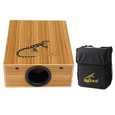 GECKO Travel Cajon Box Drum-Wooden Percussion Box Musical Instrument Cajon Bo...