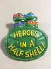 1989 BURGER KING Teenage Mutant Ninja Turtles HEROES IN A HALF SHELL Toy TMNT