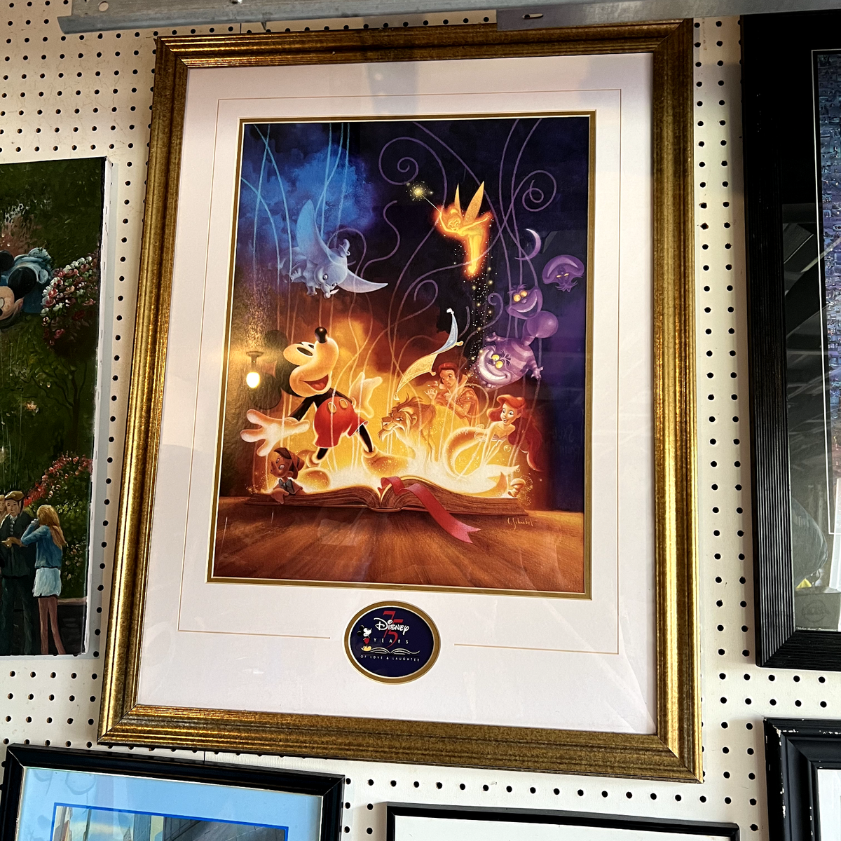 Disney Vintage Mickey Mouse 75 Years Of Love And Laughter Framed