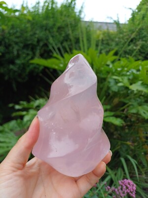 955g Star Line Rosenquarz Flamme Mineralien hochwertig Regenbogen transluzent 