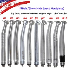 NSK Style Dental (LED E-generator) High Speed Push Button Handpiece 2/4Holes USA