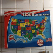 Melissa Doug USA Map Floor Puzzle - 51 Pieces