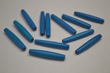 24 PCS DYED TURQUOISE BUFFALO BONE TUBE BEADING BEADS 2"