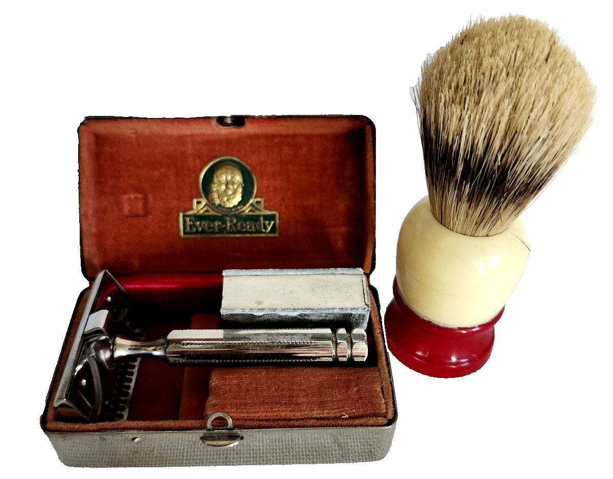 & Blade Box In Case With Shaving Brush