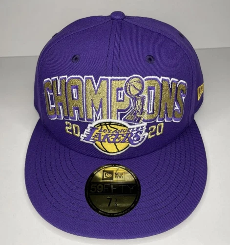 New Era Los Angeles Lakers 20 NBA Finals 59Fifty Fitted Hat 7 3/8 Purple Gold LA
