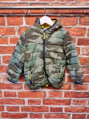 BOYS BODEN AGE 4-5 YEARS KHAKI MIX CAMO PADDED PUFFER JACKET COAT