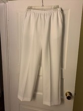 ALFRED DUNNER Pull On PANTS Size 10 WHITE