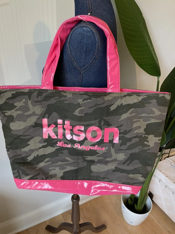 Bolso de Mano Kitson Los Angeles Grande Camuflado Nuevo con Etiquetas Cartera Rosa Camuflaje Foto 4 de 4