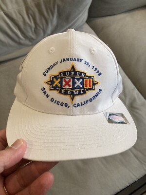 Rare - NWT - 1998 Super Bow XXXII - cap / Hat - Broncos - Packers -Logo Athletic