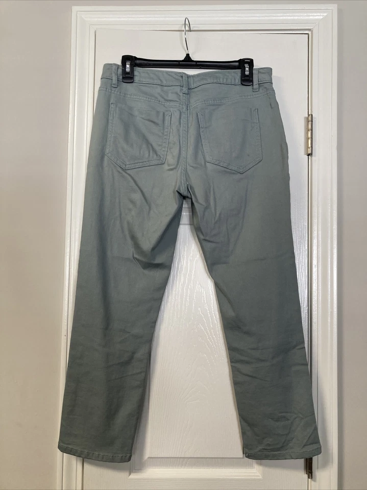 Pantalones capri tiro medio verde menta talla 6 Simply Vera Wang para mujer Foto 2 de 4