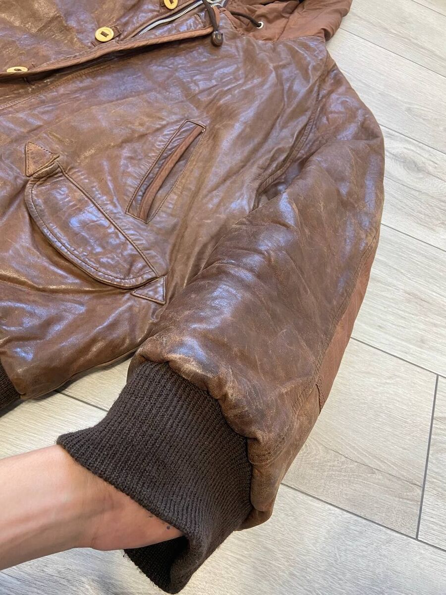 Vintage Leather Jacket 80s CP Company Aviator jacket Vintage Leather Jacket 80s CP Company Aviator jacket